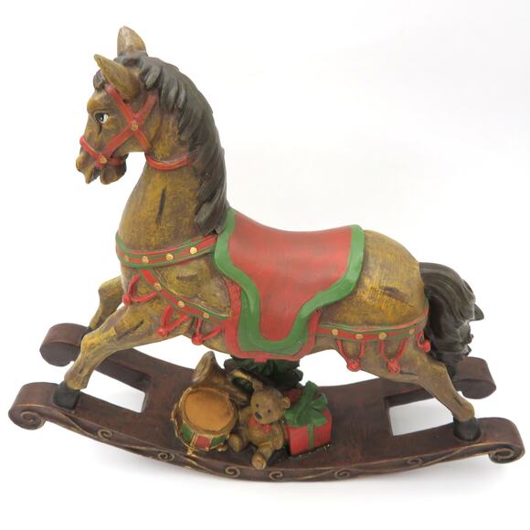 TII Collections Rocking Horse Christmas Figurine 7.5" Vintage Holiday Decor - Picture 8 of 10